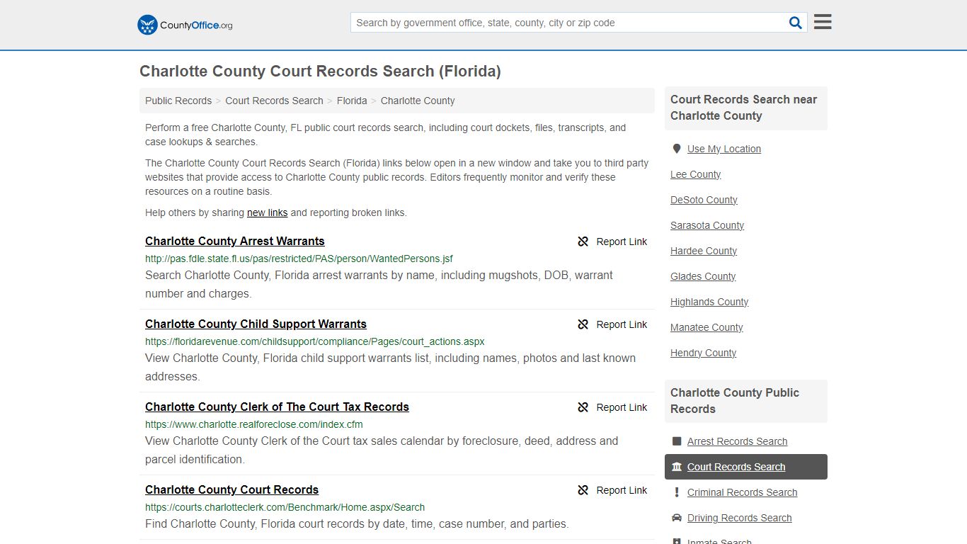 Charlotte County Court Records Search (Florida) - County Office